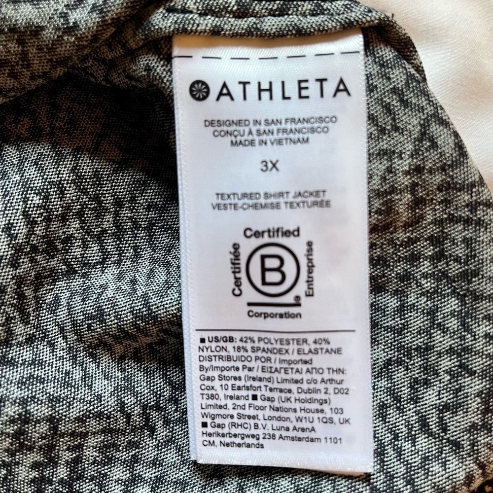 Athleta Textured Shirt Jacket - Size 3X - Picture 12 of 14